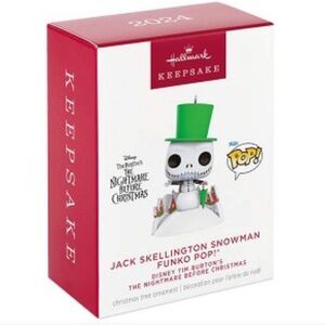 Hallmark Keepsake Ornament 2024‎ Jack Skellington Snowman Funko Pop